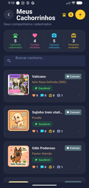 Meus Pets no GetDog